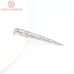 (7917) 2PCS 24K Gold Color Brass with Zircon Conical Pendants High Quality DIY Jewelry Making Findings Accessories Wholesales