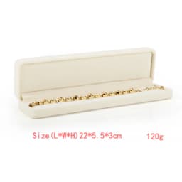 High Quality Beige Velvet Jewelry Box Ring Earring Holder Pendant Necklace Container Jewelry Storage Box