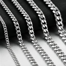 Hip Hop Cuban Chain Necklace Rock Stainless Steel Basic Chain Men Necklace Simple Necklace For Women Fashion Party Jewelry