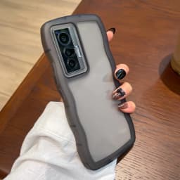 for Samsung Galaxy S26 S25 S24 S23 Ultra S22 S21 S20 Plus FE Case Cute Curly Wave Cover Anti-knock Bumper All-round Camera Shell