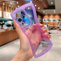 for Samsung Galaxy S26 S25 S24 S23 Ultra S22 S21 S20 Plus FE Case Cute Curly Wave Cover Anti-knock Bumper All-round Camera Shell
