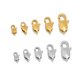 10Pcs Stainless Steel Rectangle Lobster Clasps Necklace Hooks Bracelets Connector Findings DIY Chains Jewelry Making Supplies