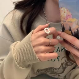 925 Sterling Silver Simple Hollow Rings For Women Geometric Fashion Smiple Open Handmade Allergy Party Jewelry Gift