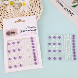 220pcs Mix 3mm/4mm/5mm/6mm Hair Pearls Stick On Self Adhesive Pearls Stickers Face Pearls Stickers for Hair Face Makeup