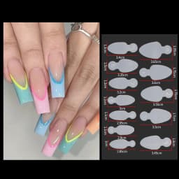 12pcs Dual Nail Forms False Tips For Gel Extension Quick Building French Nails Mold Soft Silicone Pads Manicure Tools