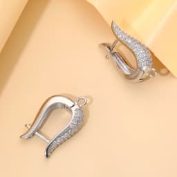 Juya 18K Real Gold Plated Anti-Allergy Basic Fastener Hooks Ear Wire Earring Fixtures Accessories For DIY Women's Earring Making