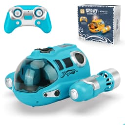 2.4GHz Rc Boat Toys Remote Control Boat Waterproof Spray Swimming Pool Bathing RC Steamboat For Boys And Girls Children's Gift