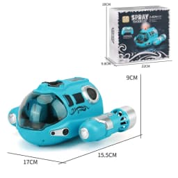 2.4GHz Rc Boat Toys Remote Control Boat Waterproof Spray Swimming Pool Bathing RC Steamboat For Boys And Girls Children's Gift