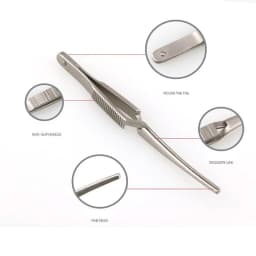 Arterial Vascular Clip Stainless Steel Microsurgical Device Temporary Blocking of Artery Clamps and Straight Bending Full Teeth