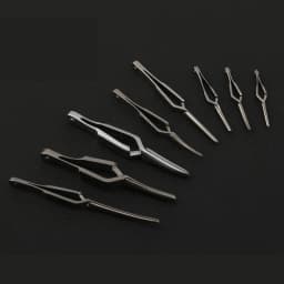 Arterial Vascular Clip Stainless Steel Microsurgical Device Temporary Blocking of Artery Clamps and Straight Bending Full Teeth