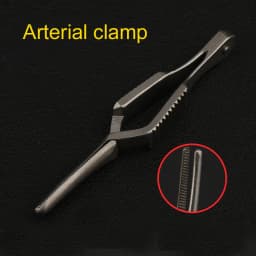 Arterial Vascular Clip Stainless Steel Microsurgical Device Temporary Blocking of Artery Clamps and Straight Bending Full Teeth