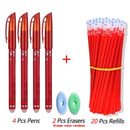 26 Pcs/Set Kawaii Erasable Pens 0.35mm Gel Pen Waterproof Gel Ink Stationery School Writing supplies for Notebook Office Student
