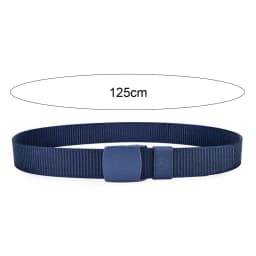 Nylon Waist Belt for Men Adjustable Square Buckle Lightweight Outdoor Sports Men Waist Belt 125cm