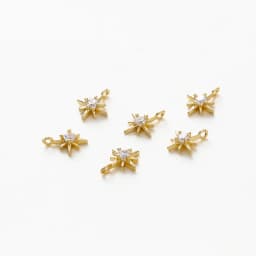 10Pcs 14K Gold Color Plated Brass Star Pendants with Zircon Charms Pendant for DIY Necklace Jewelry Making Accessories