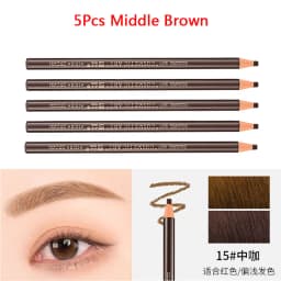 5Pcs Long Lasting Eyebrow Pencil Waterproof Tattoo Pen Eyeliner Black Brown Gray Natural Pull Eye Brow Enhancers Cosmetics Tool