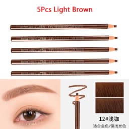 5Pcs Long Lasting Eyebrow Pencil Waterproof Tattoo Pen Eyeliner Black Brown Gray Natural Pull Eye Brow Enhancers Cosmetics Tool