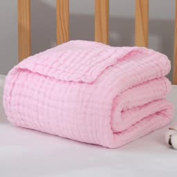 Baby Swaddle Blanket Muslin Newborn Wrap for Child Kids Boys Girls Bath Towel Infant Solid Soft Cotton Stroller Cover 105*105cm