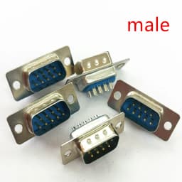 10PCS/LOT New RS232 Serial Port Connector DB9 Male and Female Socket/Plug Connector 9Pin Copper RS232 COM Socket Adapter