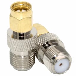 SMA Male to F Female All-Copper Radio Frequency SMAJ to FK RF Coaxial Coax Adapter F Type