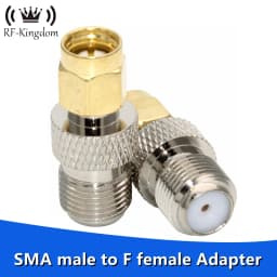 SMA Male to F Female All-Copper Radio Frequency SMAJ to FK RF Coaxial Coax Adapter F Type