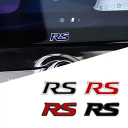 Car Interior Small Metal Sticker RS Logo Car Steering Wheel Emblem Decor For Chevrolet Cruze Captiva Aveo For Honda Civic Mugen