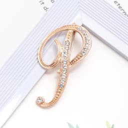 Women Luxury Letter Brooch Pins In Gold Color Rhinestones Crystal English Alphabet Metal Pins Cute Jewelry Accessories Gift