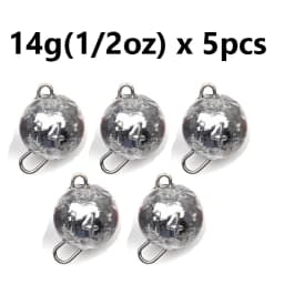 5pcs/lot Fishing Weight Sinker 3g-28g Deep Water Bullet Weight with Swivel Round Ball Sinkers Fishing Tackle Accessories