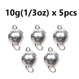5pcs/lot Fishing Weight Sinker 3g-28g Deep Water Bullet Weight with Swivel Round Ball Sinkers Fishing Tackle Accessories