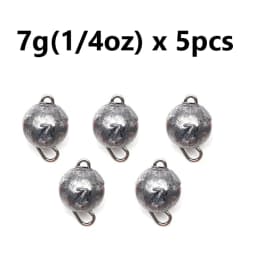 5pcs/lot Fishing Weight Sinker 3g-28g Deep Water Bullet Weight with Swivel Round Ball Sinkers Fishing Tackle Accessories