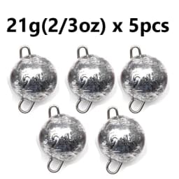5pcs/lot Fishing Weight Sinker 3g-28g Deep Water Bullet Weight with Swivel Round Ball Sinkers Fishing Tackle Accessories