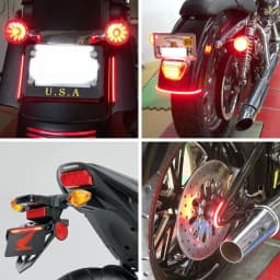 Flexible 48 LED Motorcycle Light Bar Strip Tail Brake for Indian Scout Bobber Mt 09 Keeway Bmw 1200Gs Crf 250F