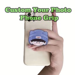Custom Acrylic Phone Grip Round Foldable Cartoon Photo Customized Logo Anime Hologram Personalized Mobile Clear Phone Holder
