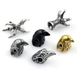 Stainless Steel Animal Eagle Head Claws Small Hole Beads Charms for Beaded Bracelet Necklace Jewelry Making Accessories 4Pcs