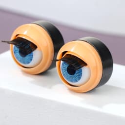 1Pair Doll Activity Eyes Doll Eye Accessories with Eyelashes Doll Rolling Eyeballs Simulation Active Eyeball DIY Doll Eyes