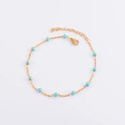 Stainless Steel Gold Plated Beads Chain Necklace for Women Choker Colored Enamel Bracelets Anklet Trend Waterproof Jewelry