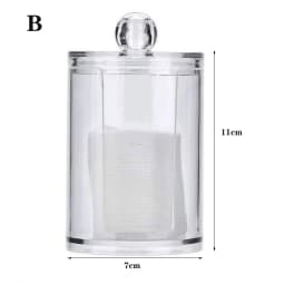 Makeup Organizer Cosmetic Storage Box Organizador Cotton Swab Holder Cotton Pad Box Clear Plastic Box with Lid Dust-proof