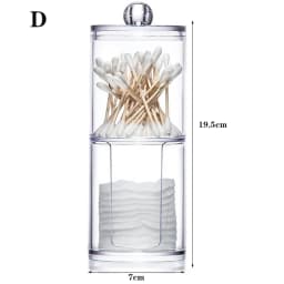 Makeup Organizer Cosmetic Storage Box Organizador Cotton Swab Holder Cotton Pad Box Clear Plastic Box with Lid Dust-proof