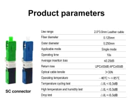 ESC250D FTTH SC UPC Optical fibe quick connector SC FTTH Fiber Optic Fast Connector Embedded ESC250P