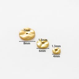 30Pcs 4/6/8mm 14K/18K Gold Color Brass Round Wave Spacer Beads for DIY Jewelry Making Supplies Findings Accessories