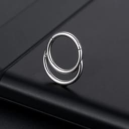 Titanium Steel Nose Ring Nase Septum Piercing Ring Leaf Chain Beads For Women Men Cartilage Earring Stud Piercing Gothic Jewelry