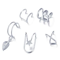 10pc Stainelss Steel Clip On Ear Cuff Earrings Fake Cartilage Earrings Lot Non Piercing Clip On Earrings Set Earrings for Women