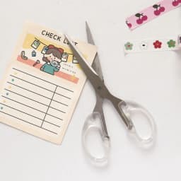 Simplicity Transparent Handle Stationery Scissors Home Furnishing for Fine Art Soft Decor Journal Cutting Tools Office Supplies