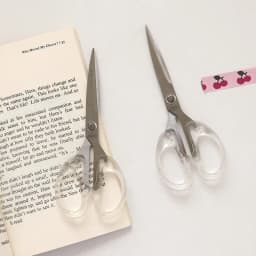 Simplicity Transparent Handle Stationery Scissors Home Furnishing for Fine Art Soft Decor Journal Cutting Tools Office Supplies