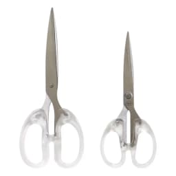 Simplicity Transparent Handle Stationery Scissors Home Furnishing for Fine Art Soft Decor Journal Cutting Tools Office Supplies