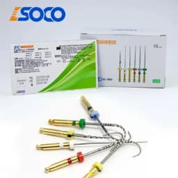 SOCO 6Pcs/Box Heat-Treated Nickel Titanium Root Canal Instruments Superior Rotary Files for Endodontics Enhanced Durability