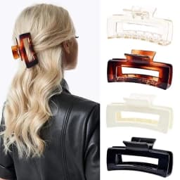 Korean Women Girls Plastic Hair Claws Clips Headwear Large Size Pin Crab Barrette Fashion Ornament Accessories