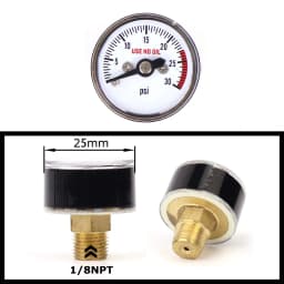 Air Mini Micro Pressure Gauge Manometre Manometer | Thread 1/8BSP(G1/8) 1/8NPT M10 M8 | 30PSI 300PSI 5000PSI 6000PSI 350BAR
