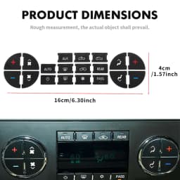 AC Dash Button Repair Kit Decal Stickers Replacement For GMC Tahoe Suburban Avalanche Yukon Denali Acadia Sierra & Buick Enclave