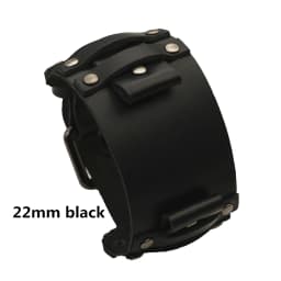 Vintage Black Red Blue Brown Green Genuine Leather Watchband 22mm Punk Pin Belt Watch Strap 24mm Bracelet Men Jewelry