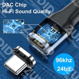USB Type C to 3.5mm Earphone Magnetic Adapter Type C DAC Digital Audio HiFi 3.5mm Jack Aux Converter For Xiaomi Redmi Samsung